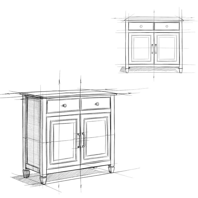WYNDENHALL Hampshire Solid Wood 51 inch Wide Storage Bench Trunk and 40 inch Wide Storage Cabinet