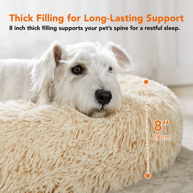 Deconovo Calming Donut Pet Bed OEKO-TEX Plush Washable