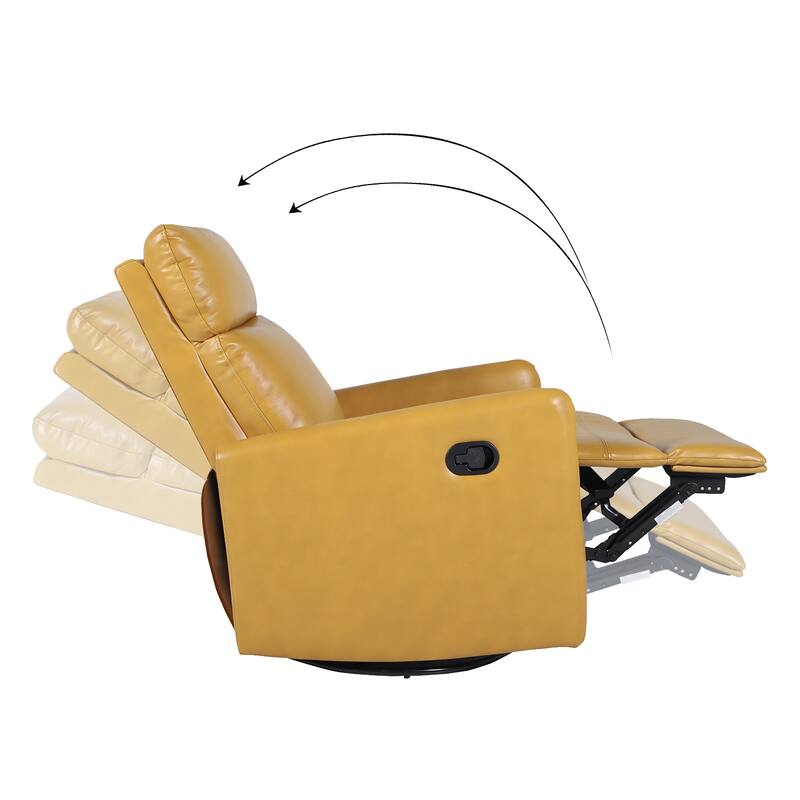 Lyle Manual Swivel Recliner with Metal Base