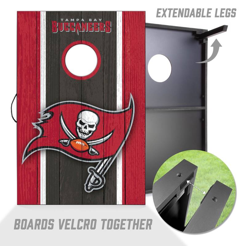 Tampa Bay Buccaneers NFL Compact 2x3 Tailgate Cornhole Board Set