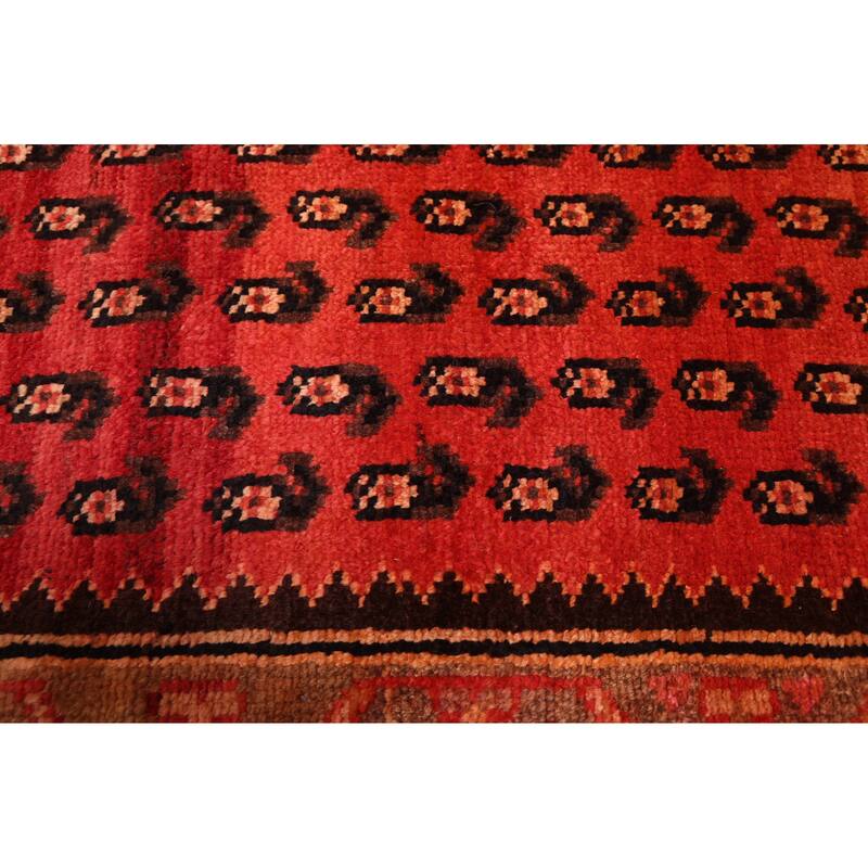 ECARPETGALLERY Hand-knotted Andelz Red Wool Rug - 4'5 x 9'11