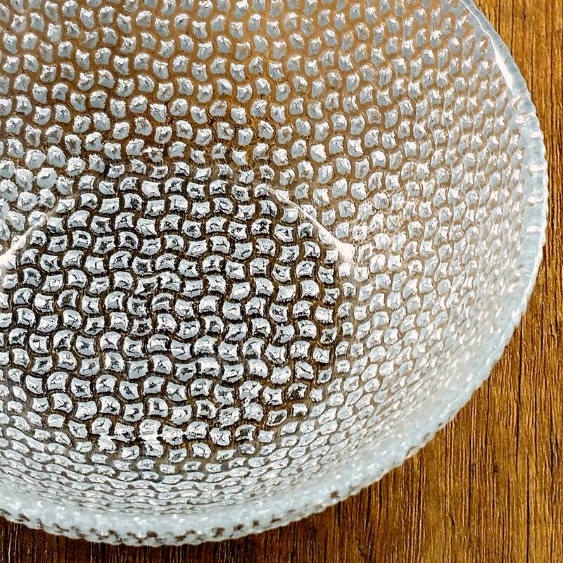 Glass Bowls with Pebble Pattern Perfect for Casual Meals or Festive Gatherings