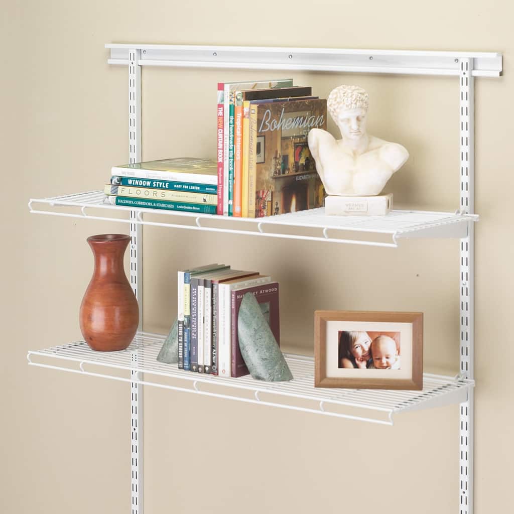ClosetMaid ShelfTrack 36.25-inch White Wire Bookshelf Accessory