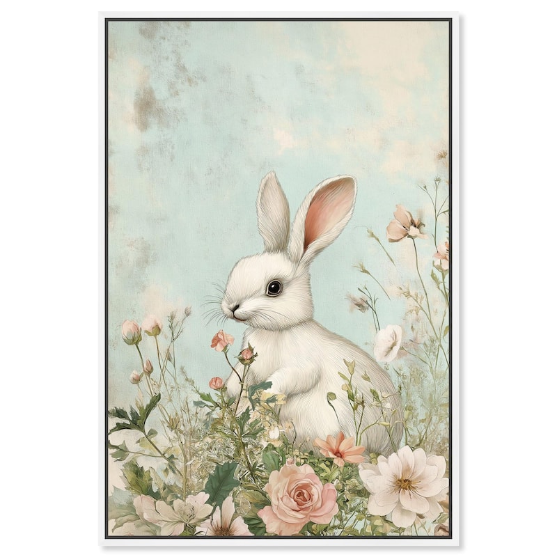 Easter Bunny Canvas by Art Remedy - White - 30" x 45"