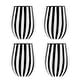 preview thumbnail 6 of 5, 10 Strawberry Street Black & White Stripe Glassware