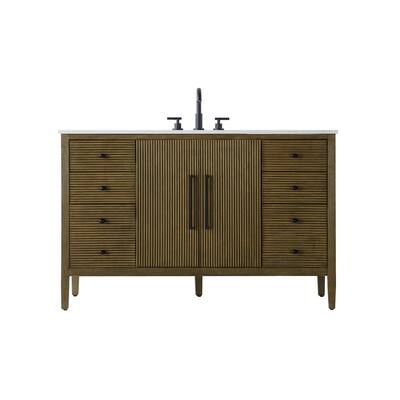 Elegant Lighting VF29654 Blakely 54" Free Standing Single Basin Vanity