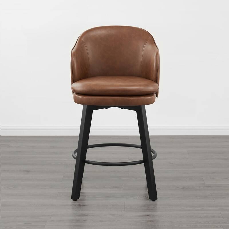 Spruce & Spring Kaylee Modern Swivel Counter Height Bar Stools with Arm