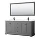 Option Dark Gray, Black Trim, Carrara Cultured Marble Top