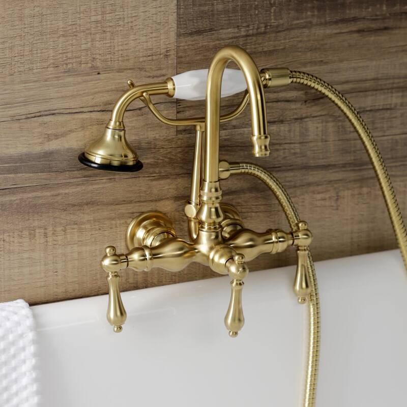 Kingston Brass Aqua Vintage Wall Mounted Clawfoot Tub Filler with