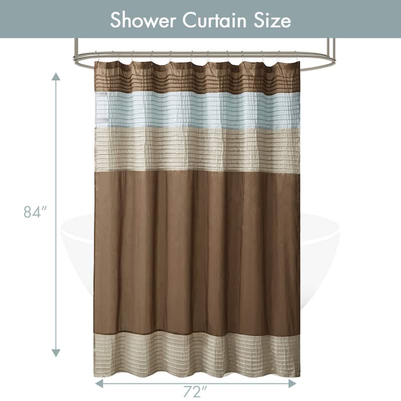 Madison Park Amherst Faux Silk Shower Curtain