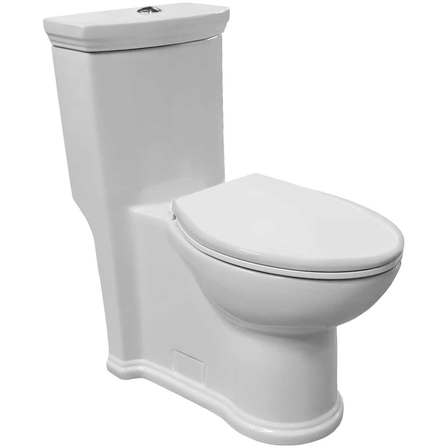 Whitehaus Magic Flush Eco-Friendly One Piece Elongated Toilet with a