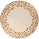 preview thumbnail 26 of 75, Rome Hand Tufted Floral Border Area Rug Orange/Ivory - 4' Round - Runner/Round
