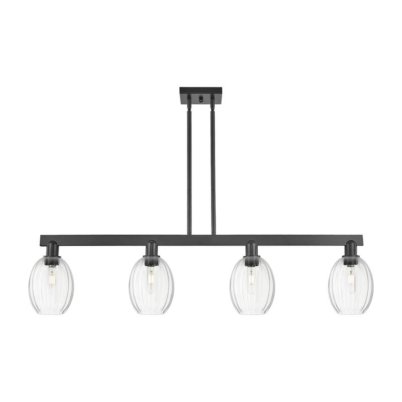 Innovations Lighting 716-4I-12-48 Preston Linear Preston 4 Light 48" - Matte Black / Clear