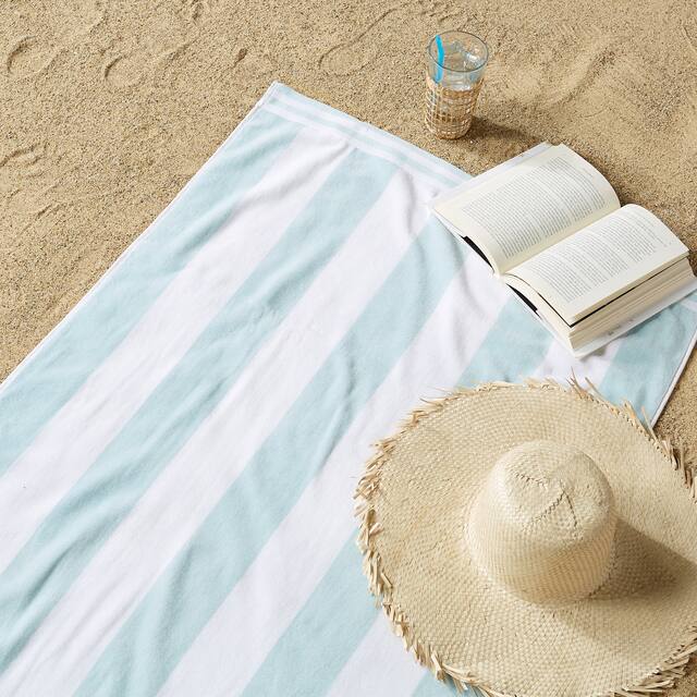 Luxurious Cotton Cabana Stripe Beach Towel