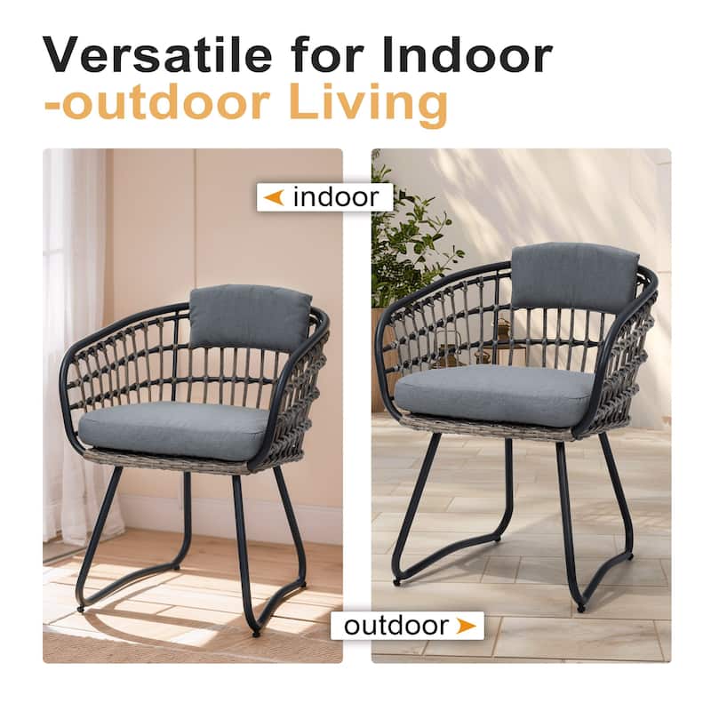 5/7/9-Piece Dining Set Outdoor Patio Aluminum Dining Table and PE Rattan Wicker Dining Chairs