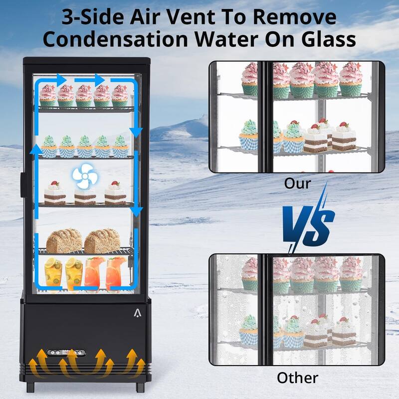 Commercial Display Refrigerator, 3.46 Cu.Ft