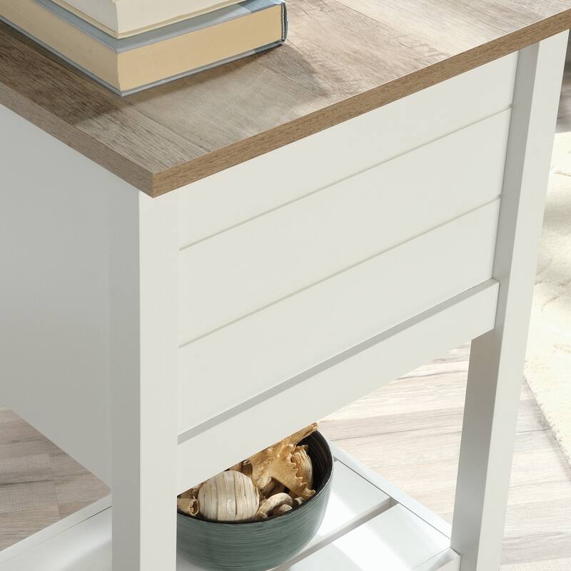 Engineered Wood Coastal Desk with Lateral File Cabinet Bundle
