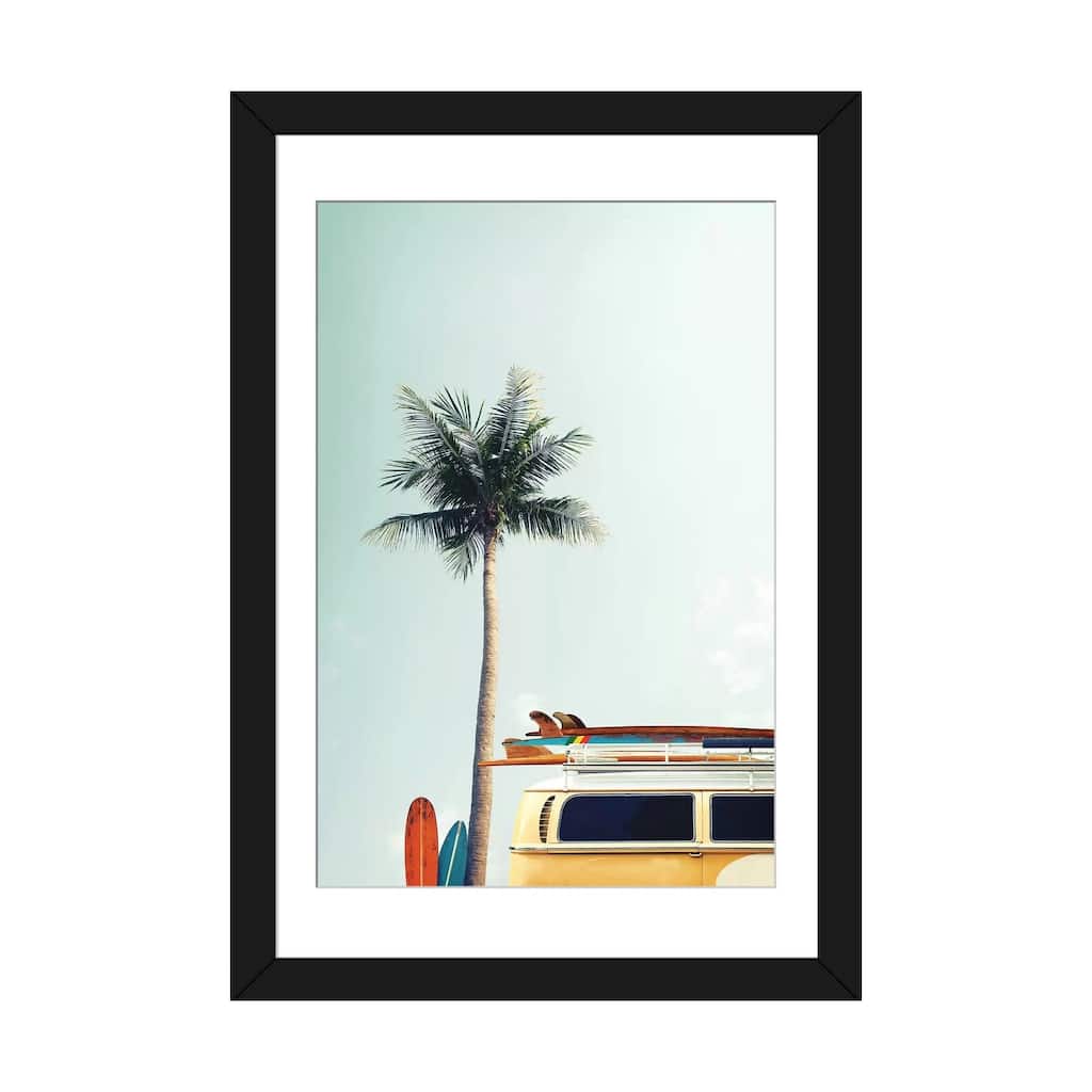 iCanvas "Surf Bus Yellow" by Design Fabrikken