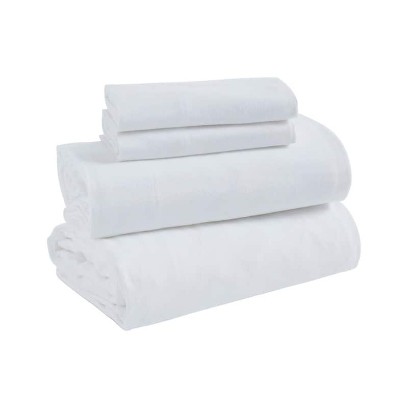 Superior Solid Flannel Cotton Fuzzy Deep Pocket Sheet Set