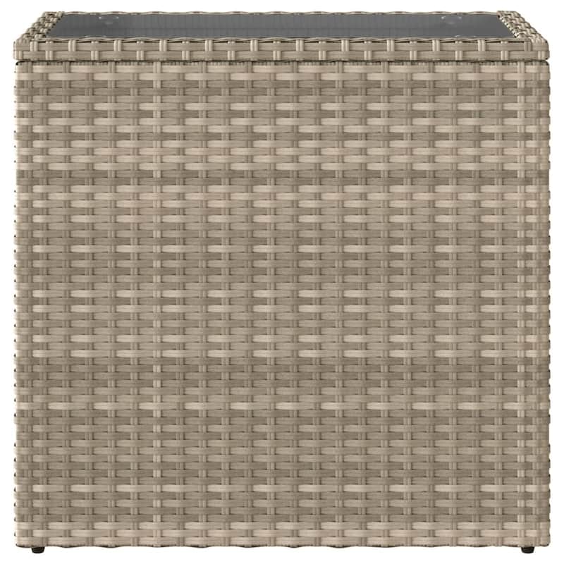 vidaXL Garden Side Table Light grey and black - 22.8 x 10.8 x 21.7 in
