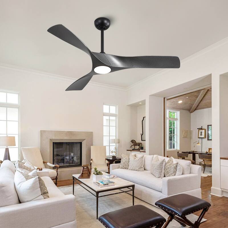 WINGBO 52" Ceiling Fan with Lights and Remote Noiseless Reversible DC Motor - N/A