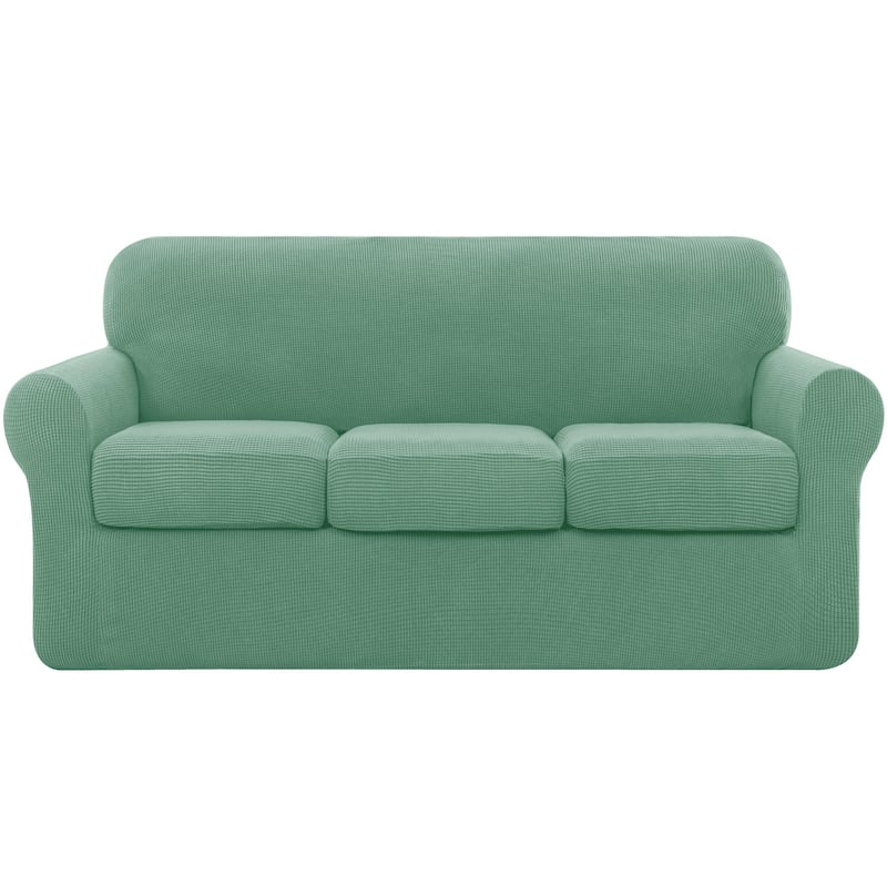 Subrtex Stretch Sofa Slipcover Cover with 3 Separate Cushion Cover - Dark Cyan