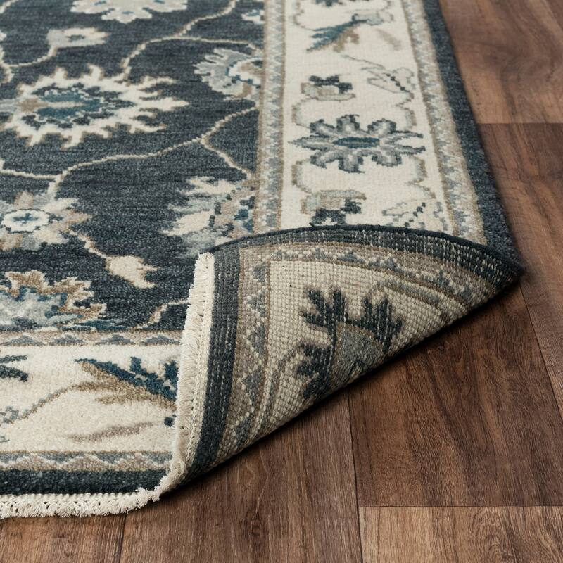 Alora Decor Mila Black, Charcoal, and Ivory Hand-tufted Wool Blend Rug