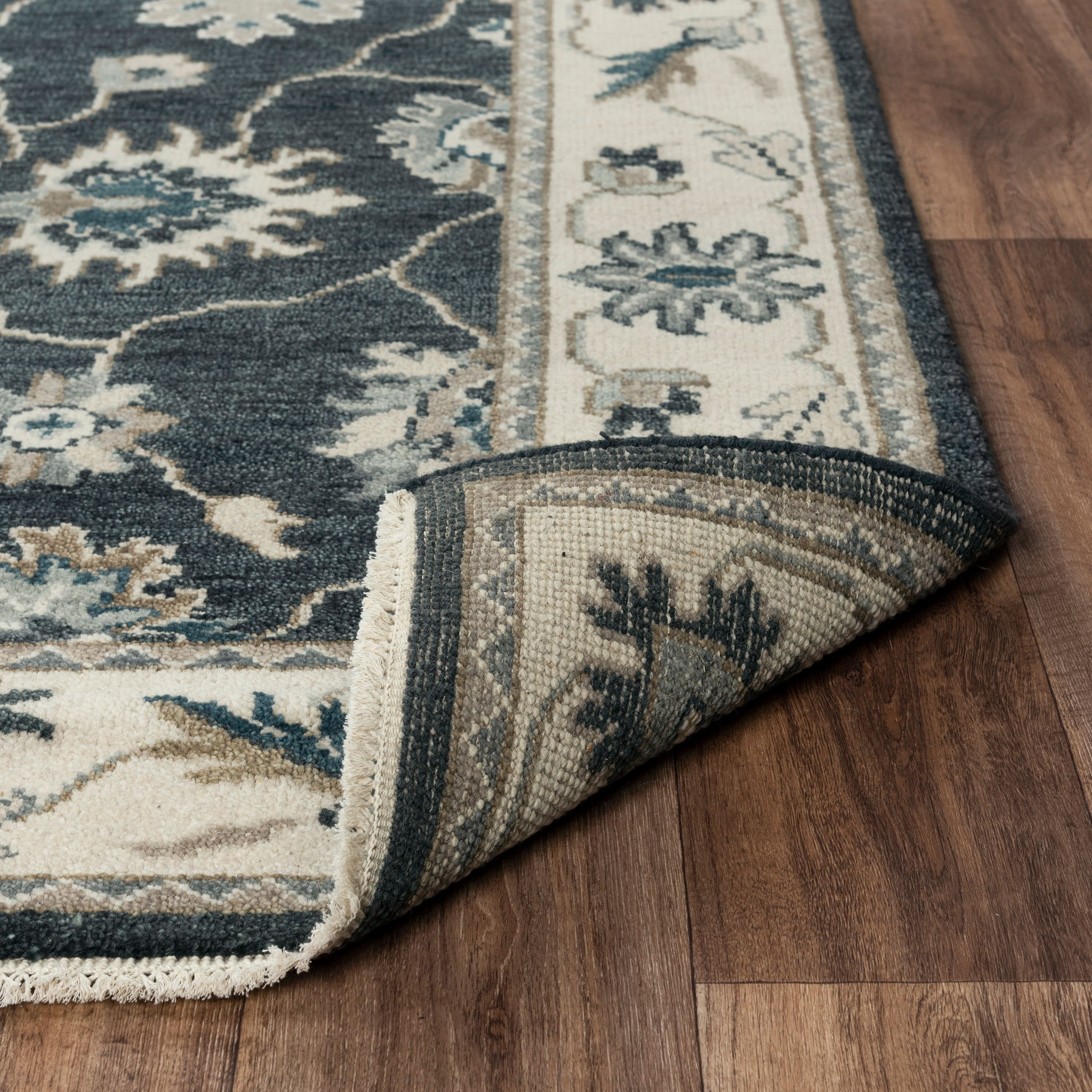 Alora Decor Mila Black, Charcoal, and Ivory Handtufted Wool Blend Rug