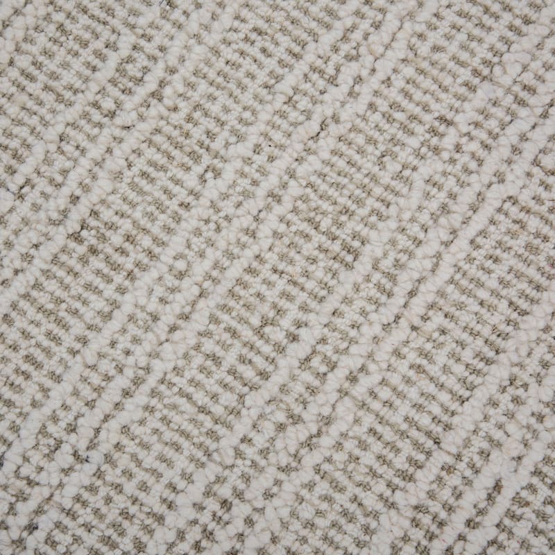 Alora Decor Lofton Geometric Stripe Textured Modern Wool Rug