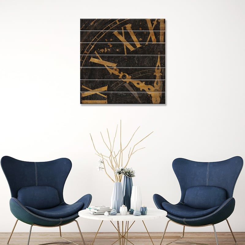 Roman Numerals II Print On Wood by Russell Brennan - Multi-Color