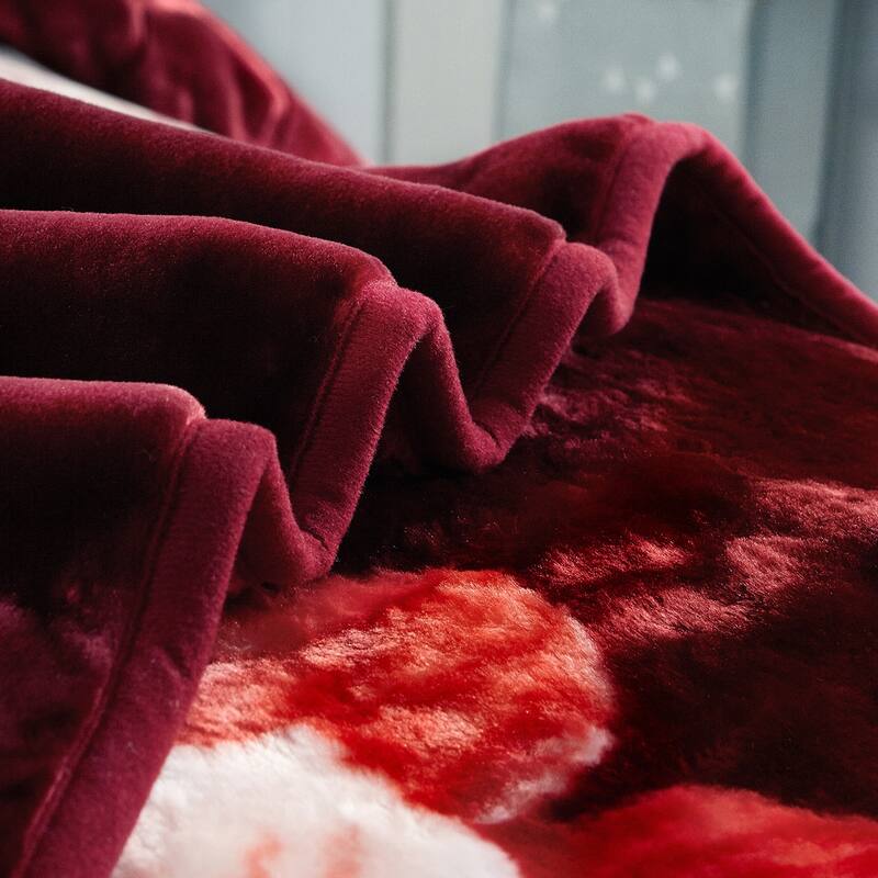 Heavy Crafted Thick Floral 9-pound Winter Fleece Blanket 85"x95"
