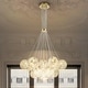 preview thumbnail 2 of 29, 13/ 19-Light Modern Glam Large Sputnik Cluster Glass Globe Bubble Chandelier with Swirled Glass Bubble Globe (Bulb Not Included)