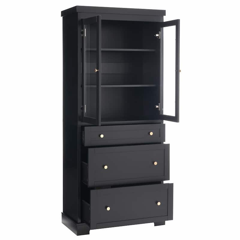 70.1" Modern High Freestanding Tall Bathroom Cabinet