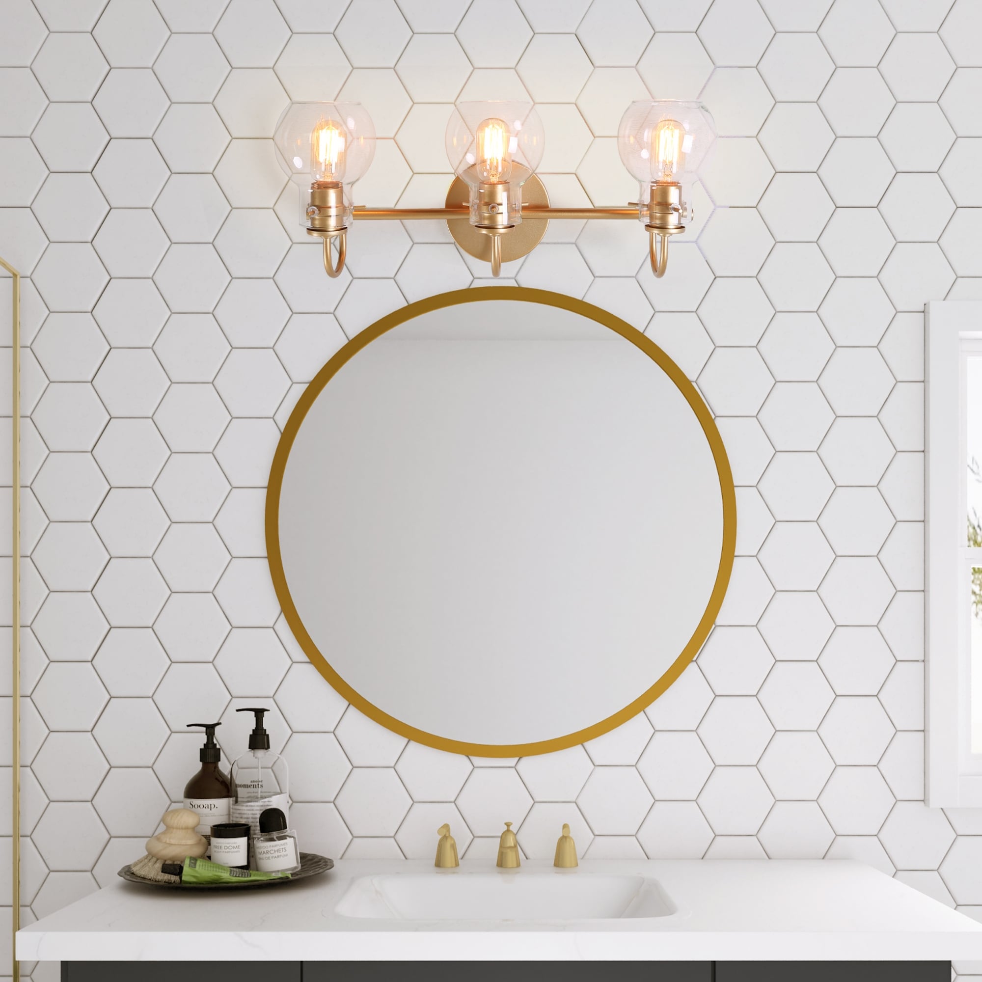 Modern Bathroom Wall Sconces Gold Vanity Lights For Powder Room