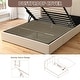 preview thumbnail 76 of 87, Modern Minimalist Upholstered Storage Bed with Lift-Up Platform