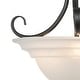 preview thumbnail 11 of 9, Babylon 14-in W Bronze Semi Flush Mount Ceiling Light White Glass - 14-in W x 12.75-in H x 14-in D