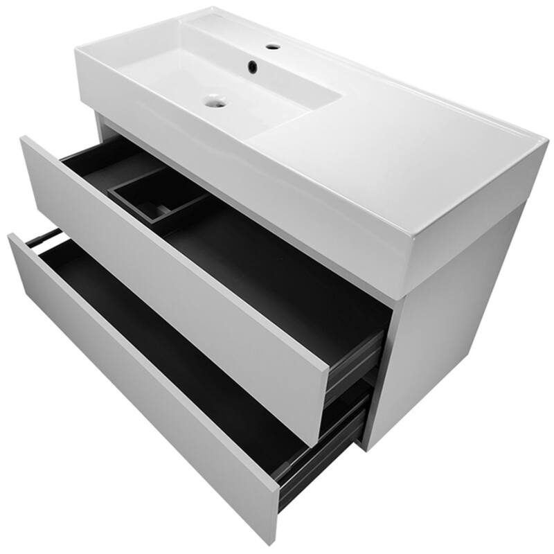 Nameeks Block-4018-W Block 40" Wall Mounted Single Basin Vanity Set