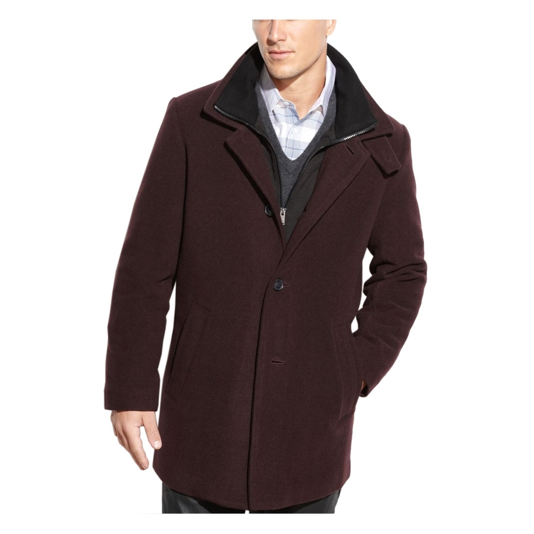 calvin klein wool overcoat
