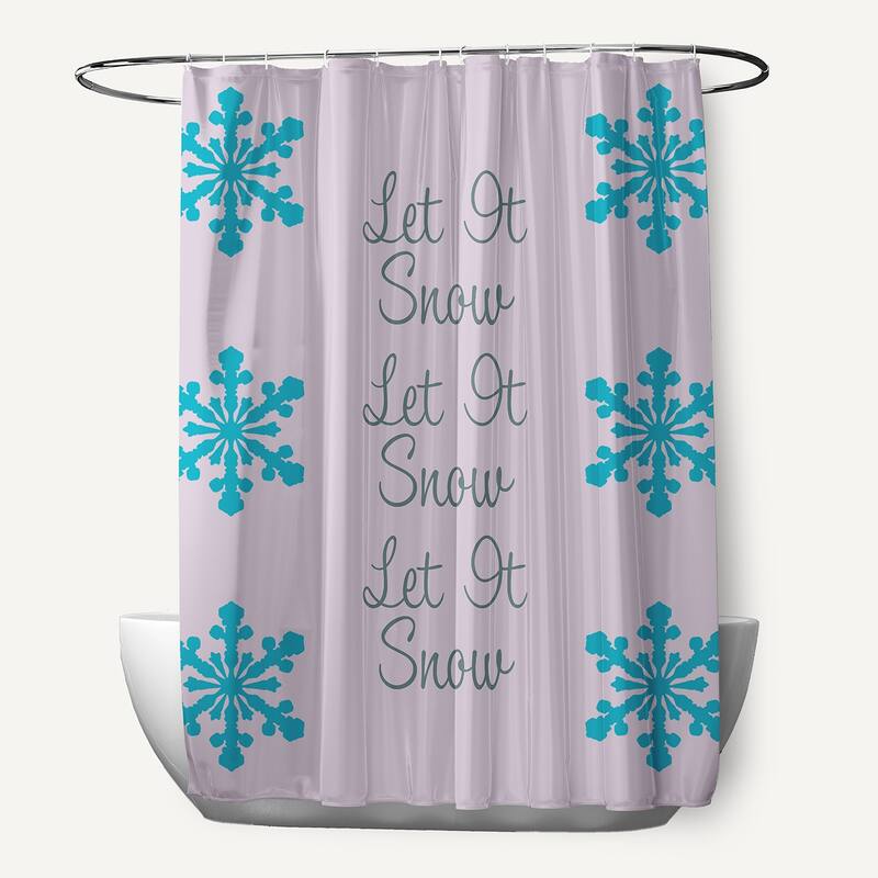 Let It Snow Shower Curtain - Light Purple