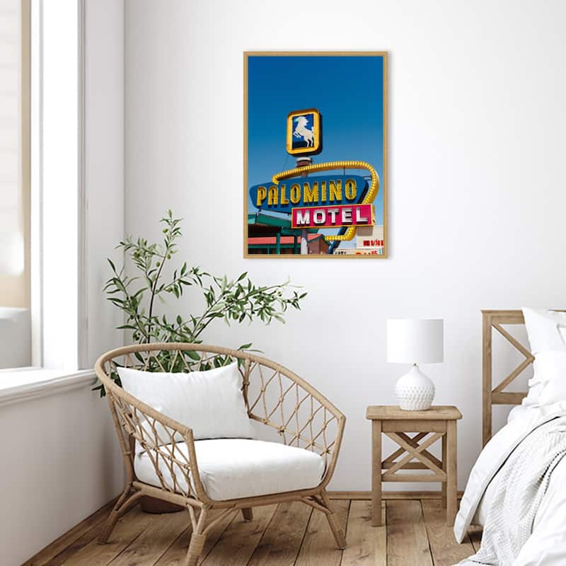 Palomino Motel II by Bethany Young Framed Canvas Wall Art Print - Sylvie Bright Gold