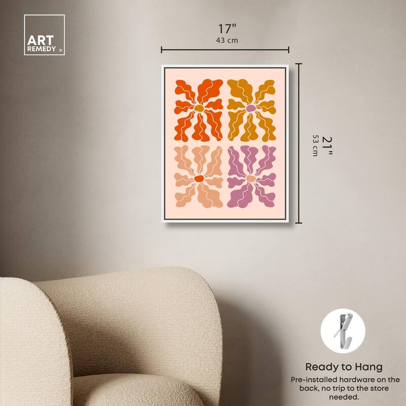 Four Flowers Poster Canvas by Art Remedy