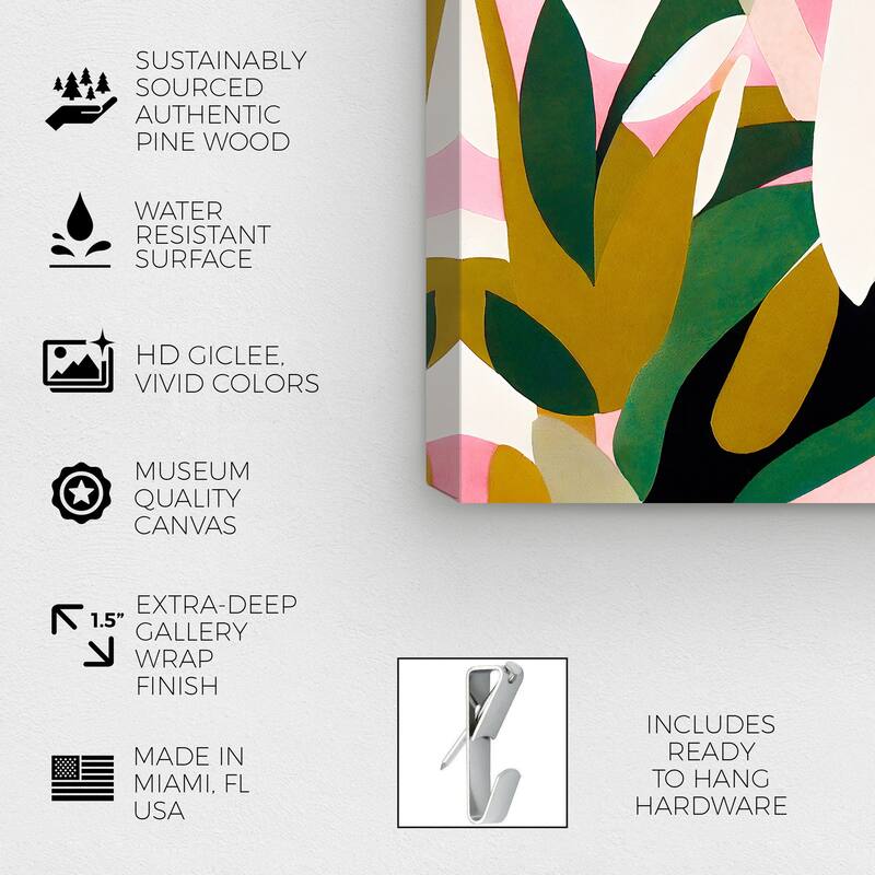 Wynwood Studio Canvas Abstract Golden Emerald Garden Brown and Ochre Modern & Contemporary Wall Art Canvas Print