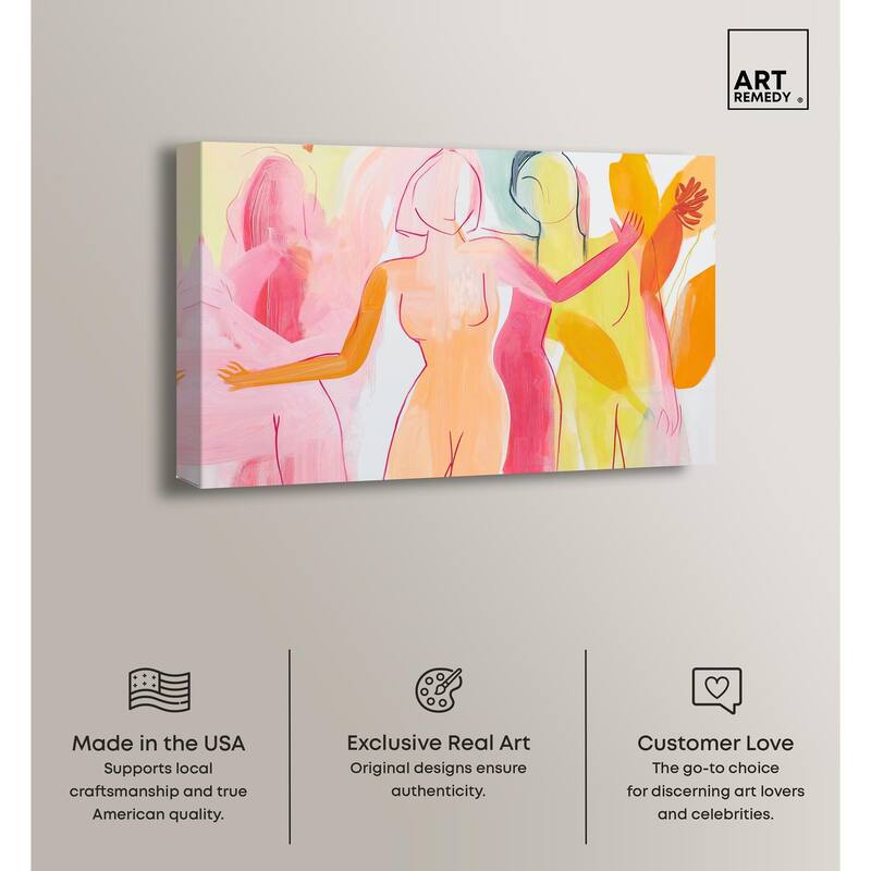 Three Graces Canvas by Art Remedy, Gallery Wrapped