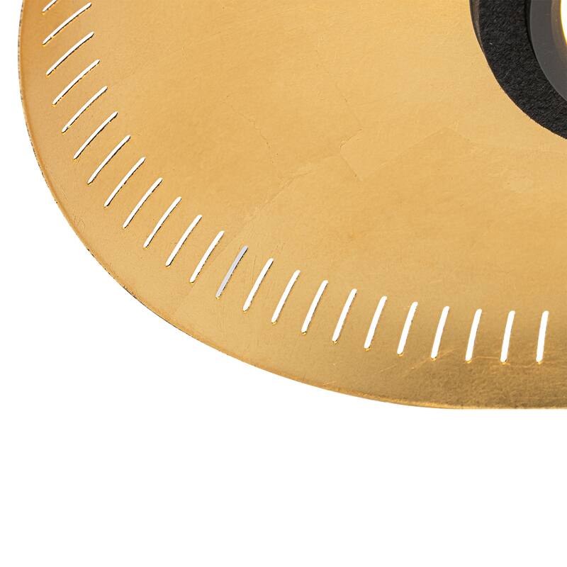 Black Iron LED Flush Mount Ceiling Light with Gold Foil Interior - Dia.22.83-in