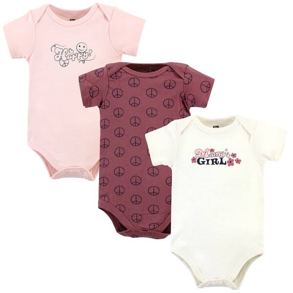 slide 1 of 1, Hudson Baby Infant Girl Cotton Bodysuits, Retro Mamas Girl 0-3 Months - Retro Mamas Girl