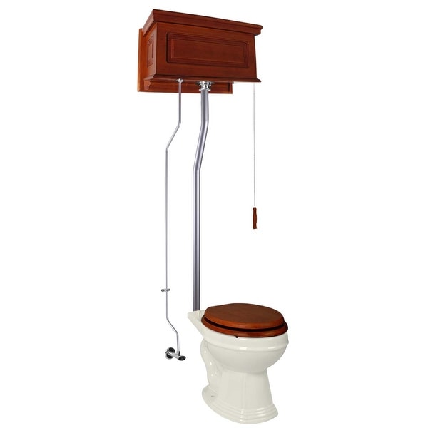 Renovator's Supply High Tank Toilets Mahogany Raised Tank Round High Tank Toilet