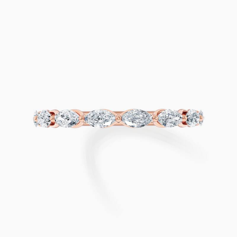 Auriya 14k Gold Marquise East-West Lab Grown Diamond Half Eternity Band 0.80 - 3.00 ct. tw. (F-G, VS)