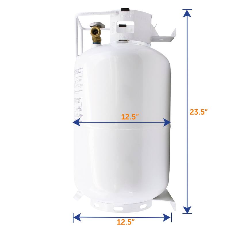 Flame King 30LB Horizontal Propane Cylinder Tank With Valve & Gauge