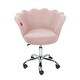 preview thumbnail 24 of 27, VANITII Accent Chair Swivel Vanity Chair Office Desk Chair With Wheels Modern Height Adjustable Pink/Grey/White