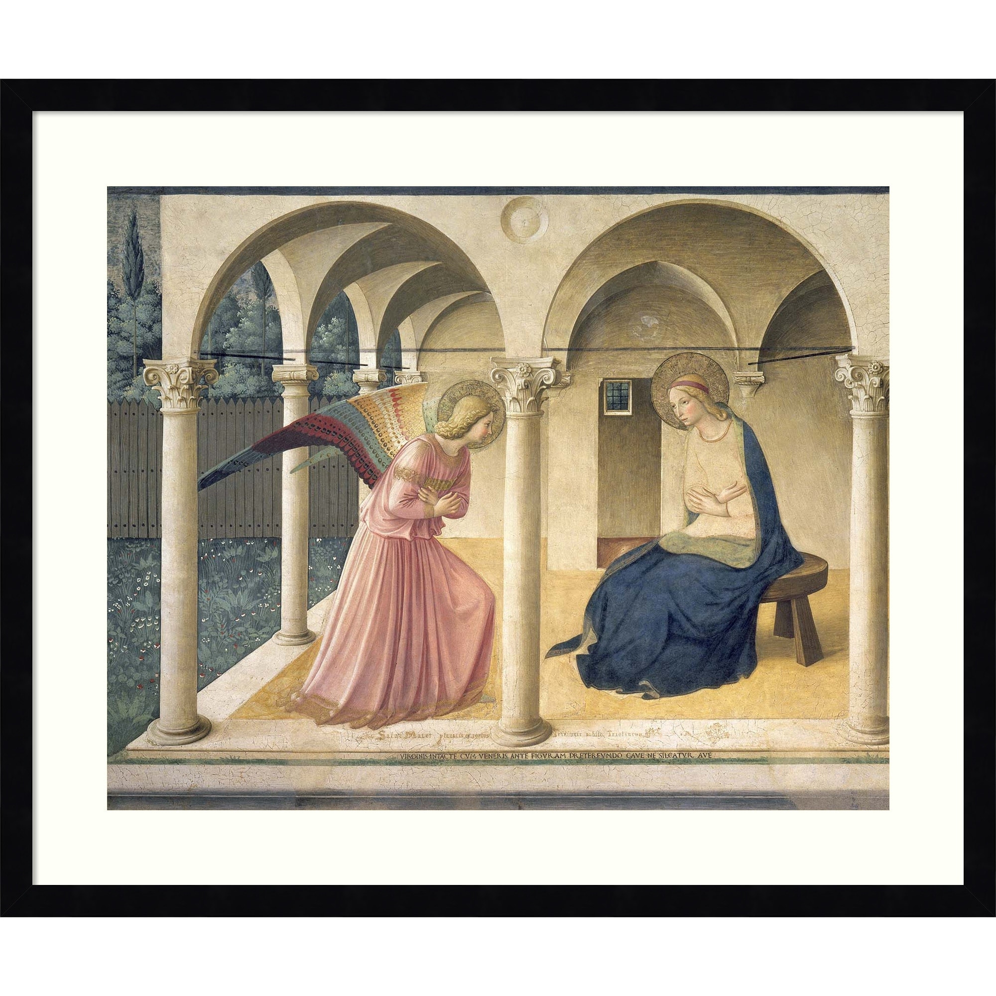 The Annunciation c1438 45 by Fra Angelico Wood Framed Wall Art Print